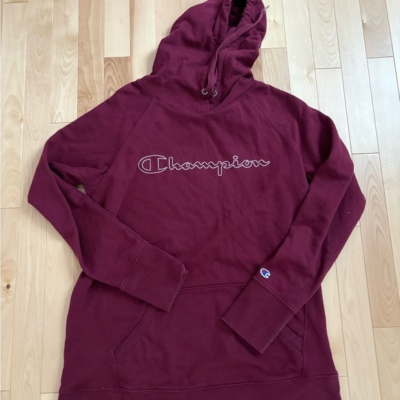 Champion Burgundy Hoodie - Picture 1 of 3